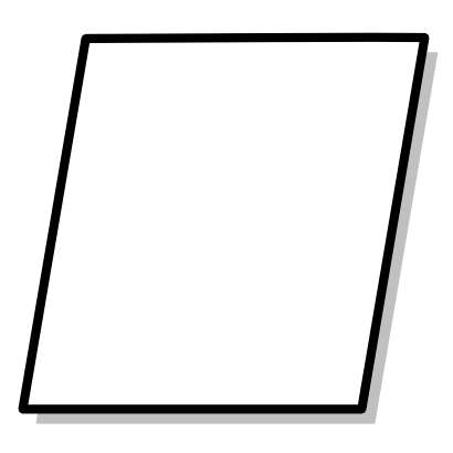 Download free white mathematical parallelogram polygon icon
